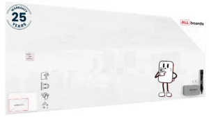 Glasboard - Premium SUPERWHITE Perlweiß 300x120 cm + GRATIS