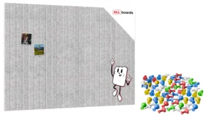 Filz-Wandpaneele 120x80 cm grau