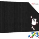 Filz-Wandpaneele 80x40 cm schwarz