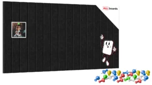Filz-Wandpaneele 80x40 cm schwarz