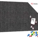 Filz-Wandpaneele 80x40 cm dunkelgrau