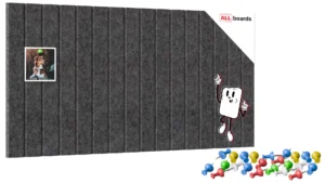 Filz-Wandpaneele 80x40 cm dunkelgrau