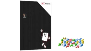 Filz-Wandpaneele 120x90 cm schwarz