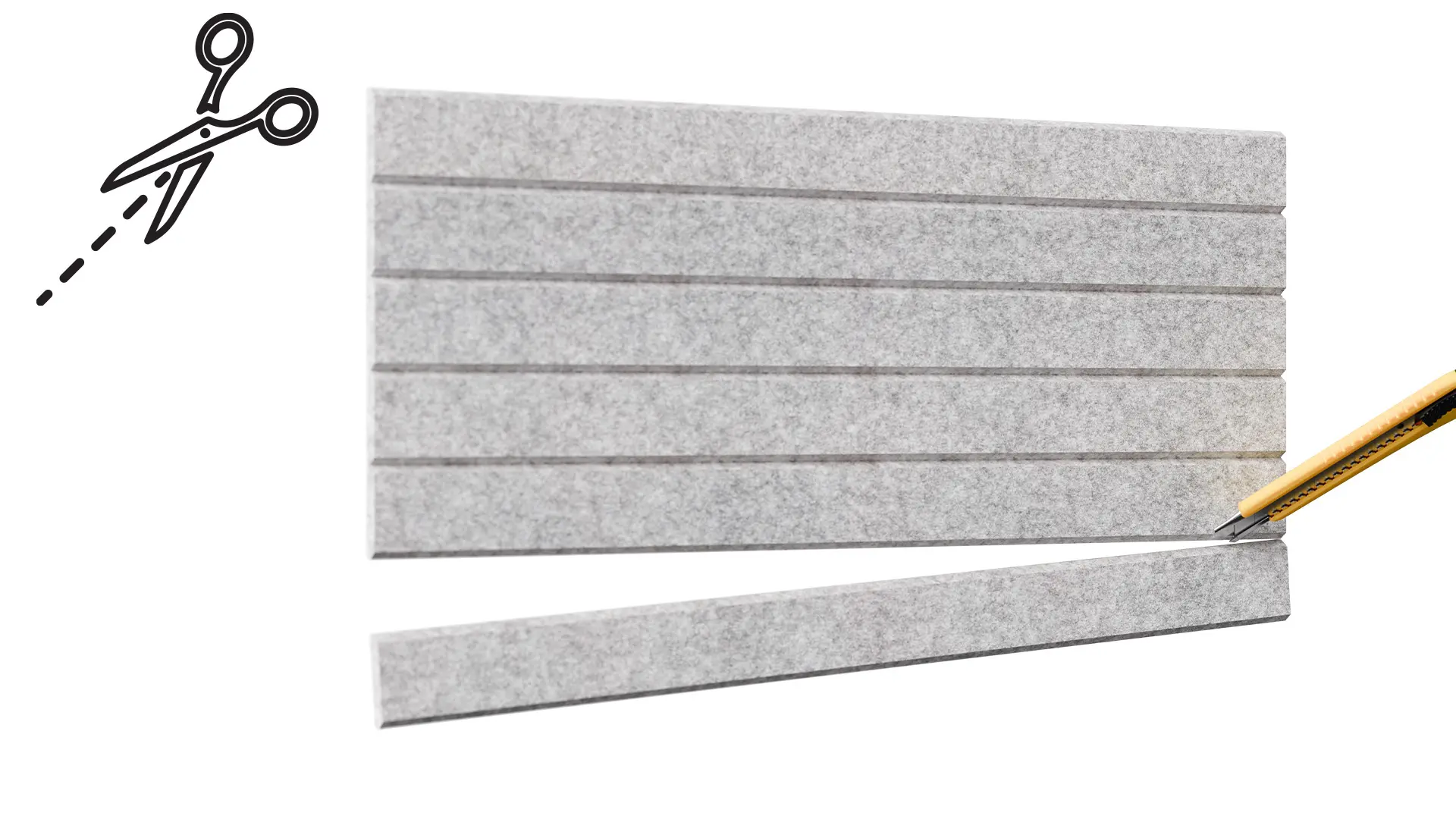 Filz-Wandpaneele 120x90 cm grau – Bild 6
