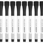ALLboards Set dünner Whiteboard-Marker – 12 Stück schwarz