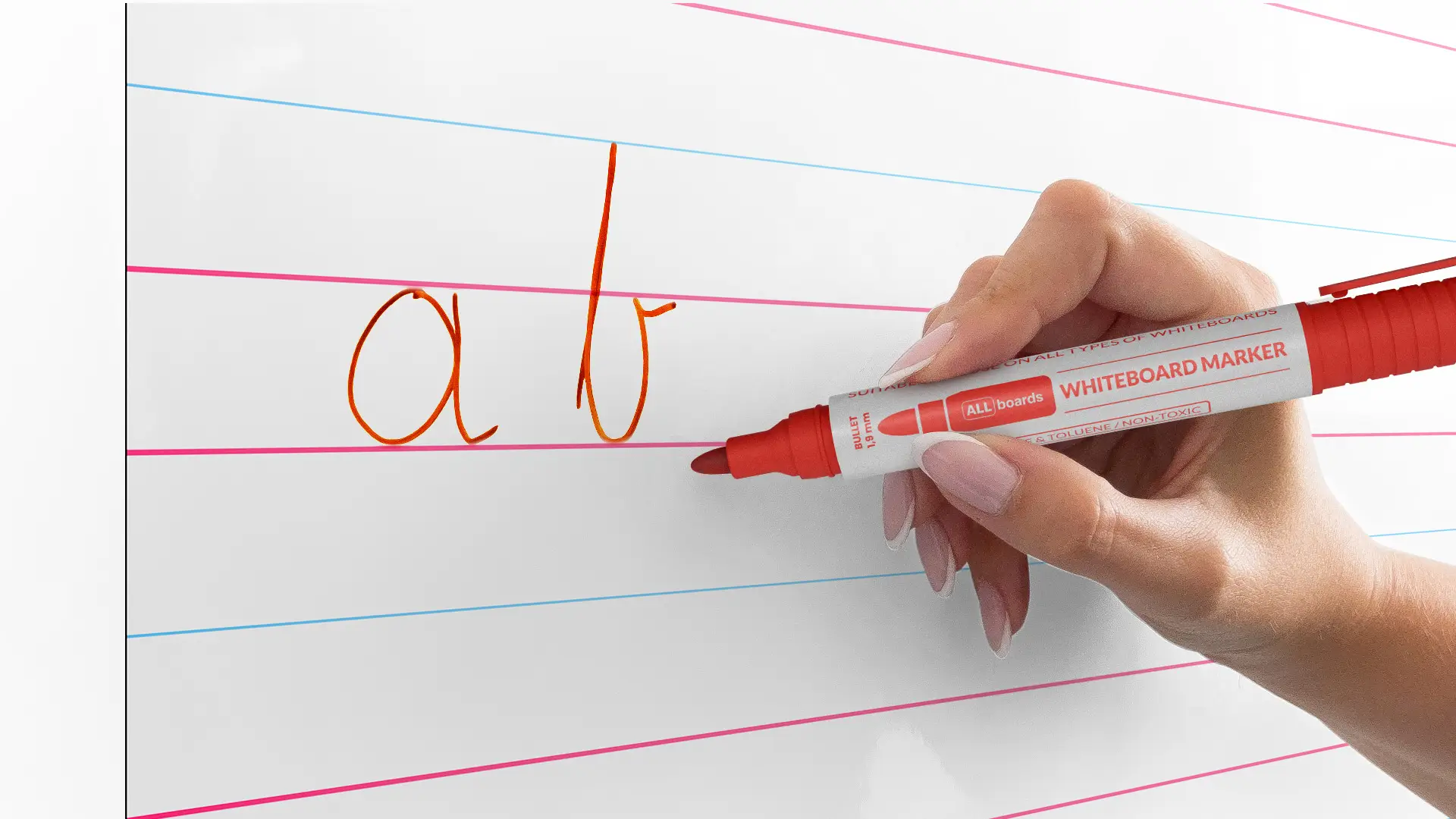 ALLboards Whiteboard-Marker-Set – rot – 12 Stück – Bild 5