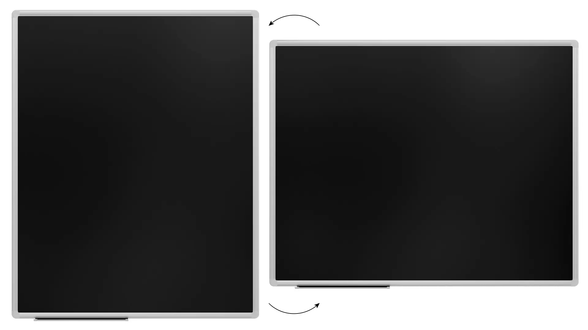 Schwarze magnetische Kreidetafel mit Alurahmen Premium EXPO 100x80cm – Bild 5