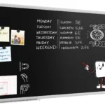 Schwarze magnetische Kreidetafel mit Alurahmen Premium EXPO 120x60cm