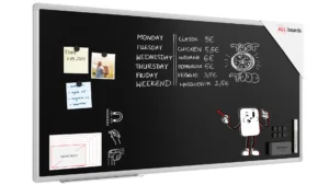 Schwarze magnetische Kreidetafel mit Alurahmen Premium EXPO 120x60cm
