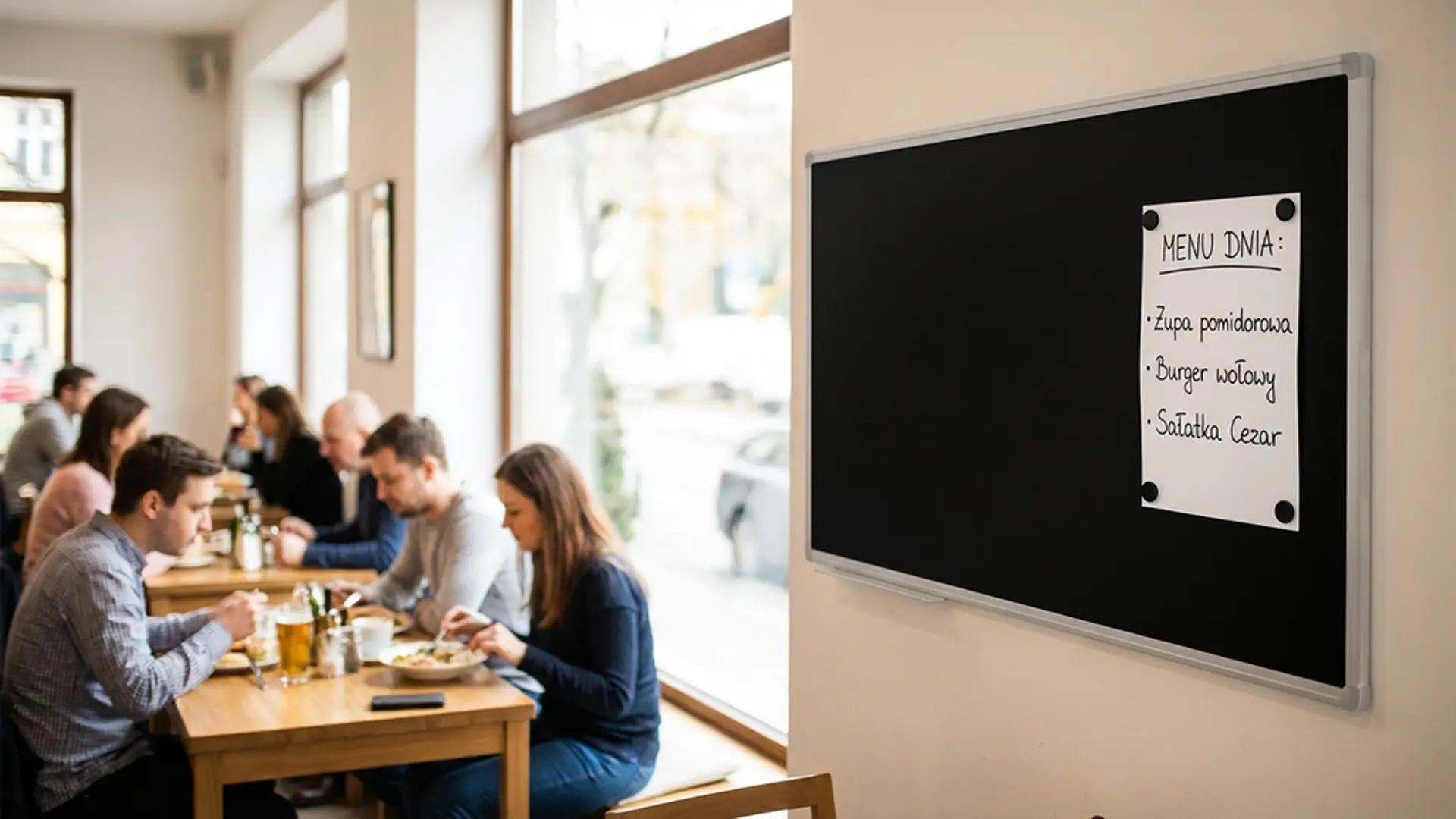 Schwarze magnetische Kreidetafel mit Alurahmen Premium EXPO 120x60cm – Bild 4