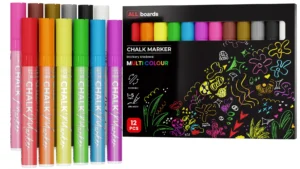 ALLboards Kreidemarker-Set – 12 Stück, bunt