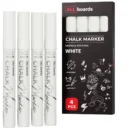 ALLboards Kreidemarker-Set – 4 Stück, weiß
