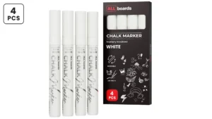 ALLboards Kreidemarker-Set – 4 Stück, weiß