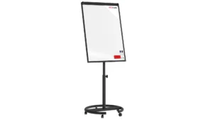 Mobiles magnetisches Whiteboard-Flipchart 100x70 cm schwarz + GRATIS