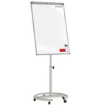 Mobiles magnetisches Whiteboard-Flipchart 100x70 cm silber + GRATIS