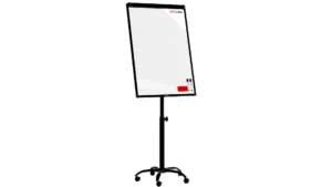 Mobiles magnetisches Whiteboard-Flipchart auf Rollen, 100 x 70 cm, schwarz + GRATIS