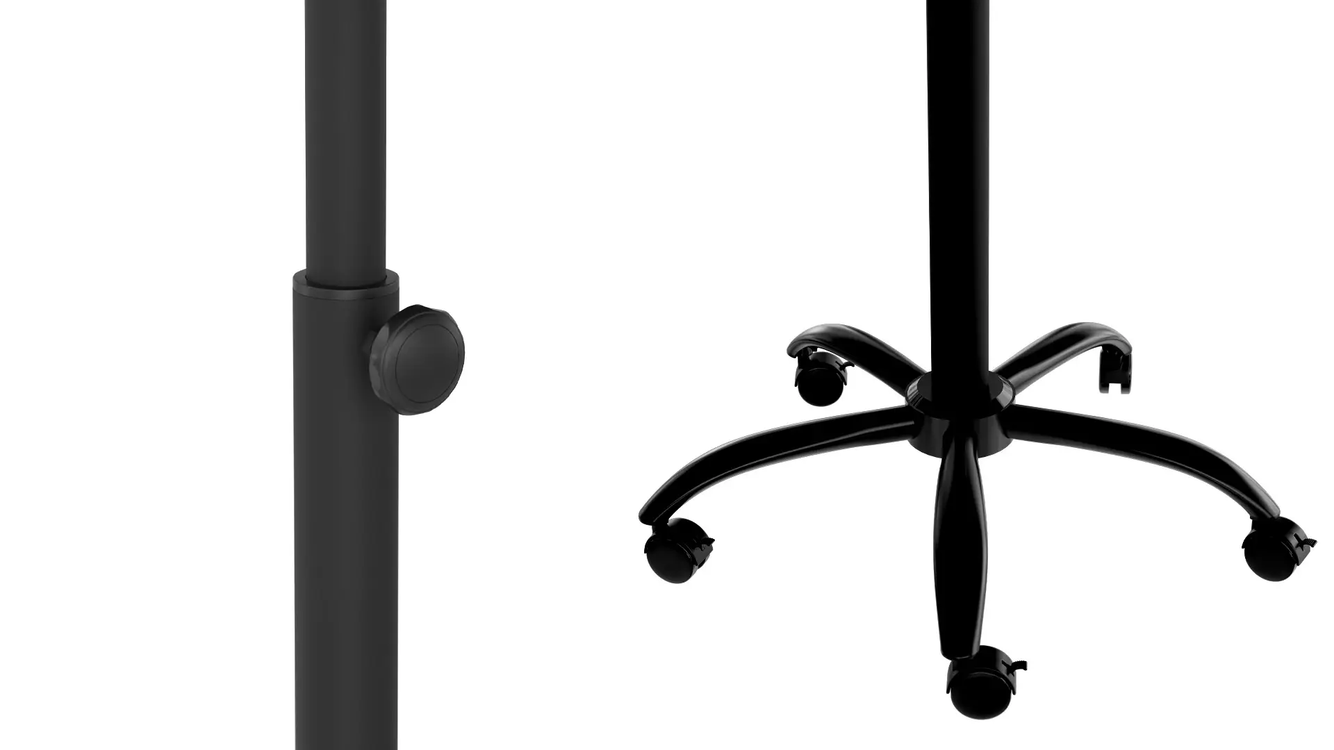 Mobiles magnetisches Whiteboard-Flipchart auf Rollen, 100 x 70 cm, schwarz + GRATIS – Bild 6
