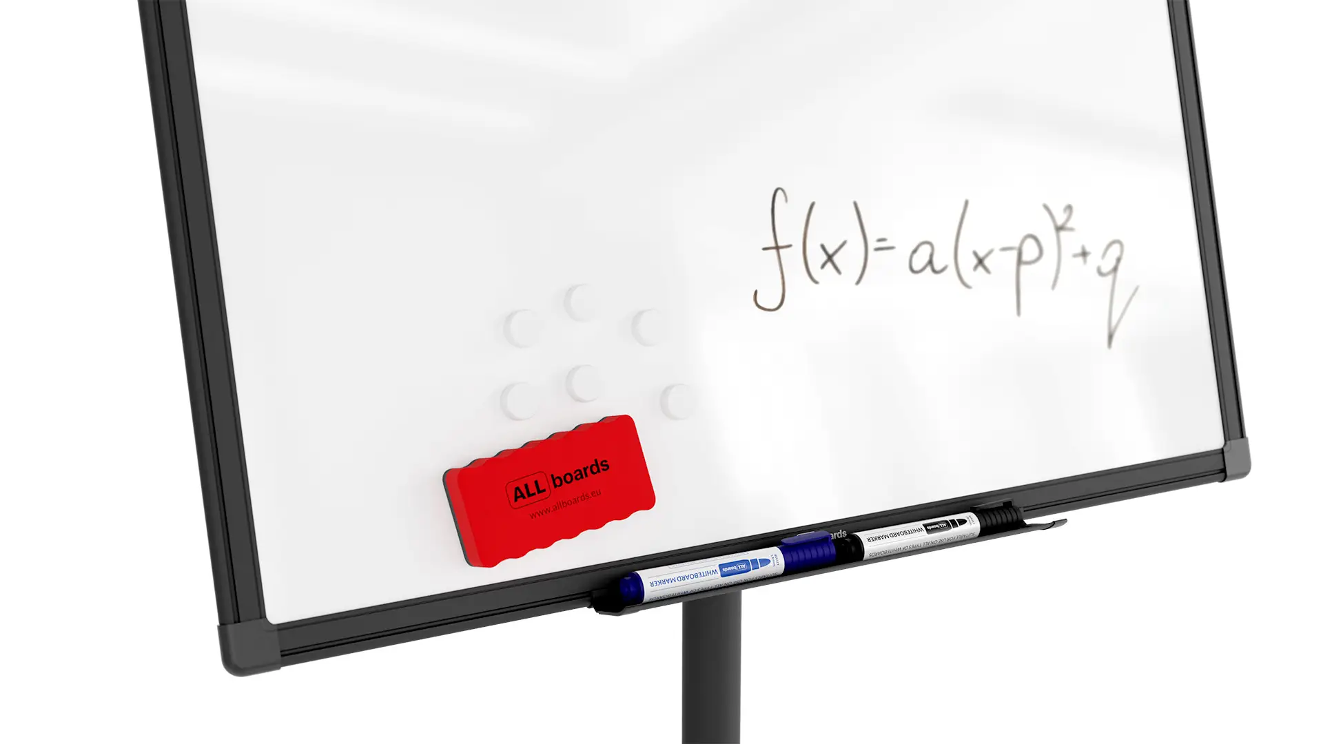 Mobiles magnetisches Whiteboard-Flipchart auf Rollen, 100 x 70 cm, schwarz + GRATIS – Bild 8