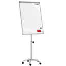 Mobiles magnetisches Whiteboard-Flipchart auf Rollen, 100 x 70 cm, silber + GRATIS