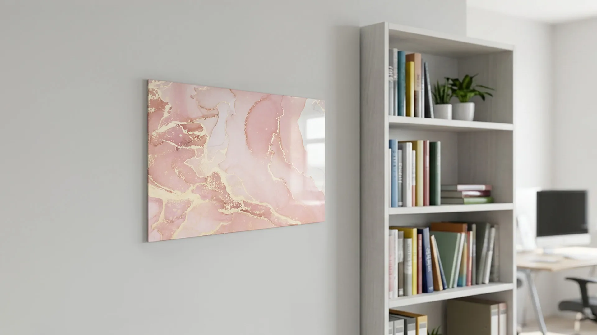 METALboards Magnettafel, Rosa Marmor 60x40 cm + GRATIS Zubehörset – Bild 3