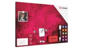 METALboards Magnettafel, Pink, 60 x 40 cm + GRATIS Zubehörset