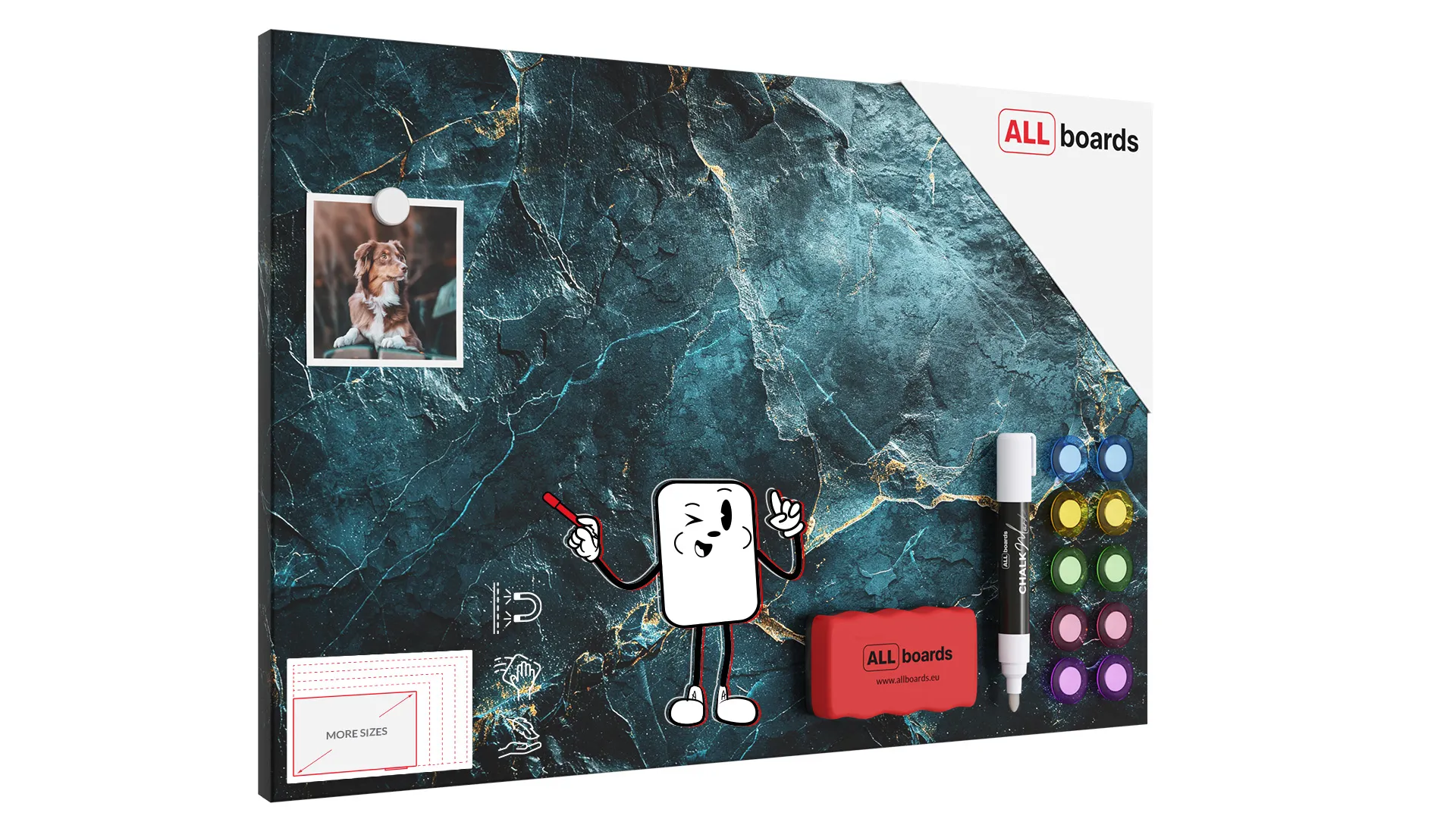 METALboards Magnettafel, Lapis 60x40 cm + GRATIS Zubehörset