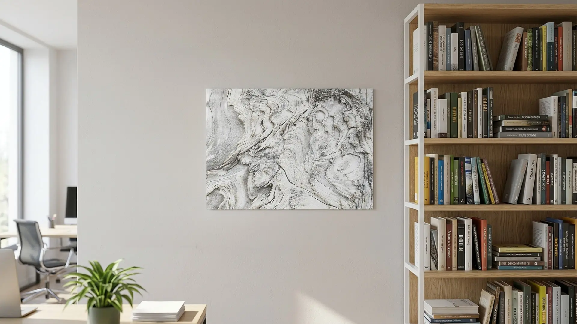 METALboards Magnettafel, versteinertes Holz 90x60 cm + GRATIS Zubehörset – Bild 3