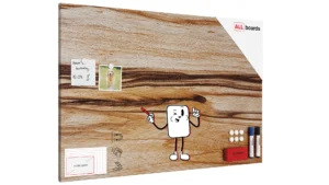 METALboards Magnettafel, exotisches Holz 90x60 cm + GRATIS Zubehörset