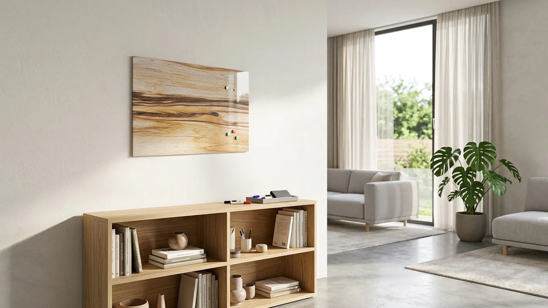 METALboards Magnettafel, exotisches Holz 90x60 cm + GRATIS Zubehörset – Bild 4