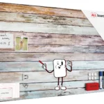 METALboards Magnettafel, Pastellfarben, 90 x 60 cm + GRATIS Zubehörset