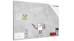 METALboards Magnettafel, Beton II 90x60 cm + GRATIS Zubehörset
