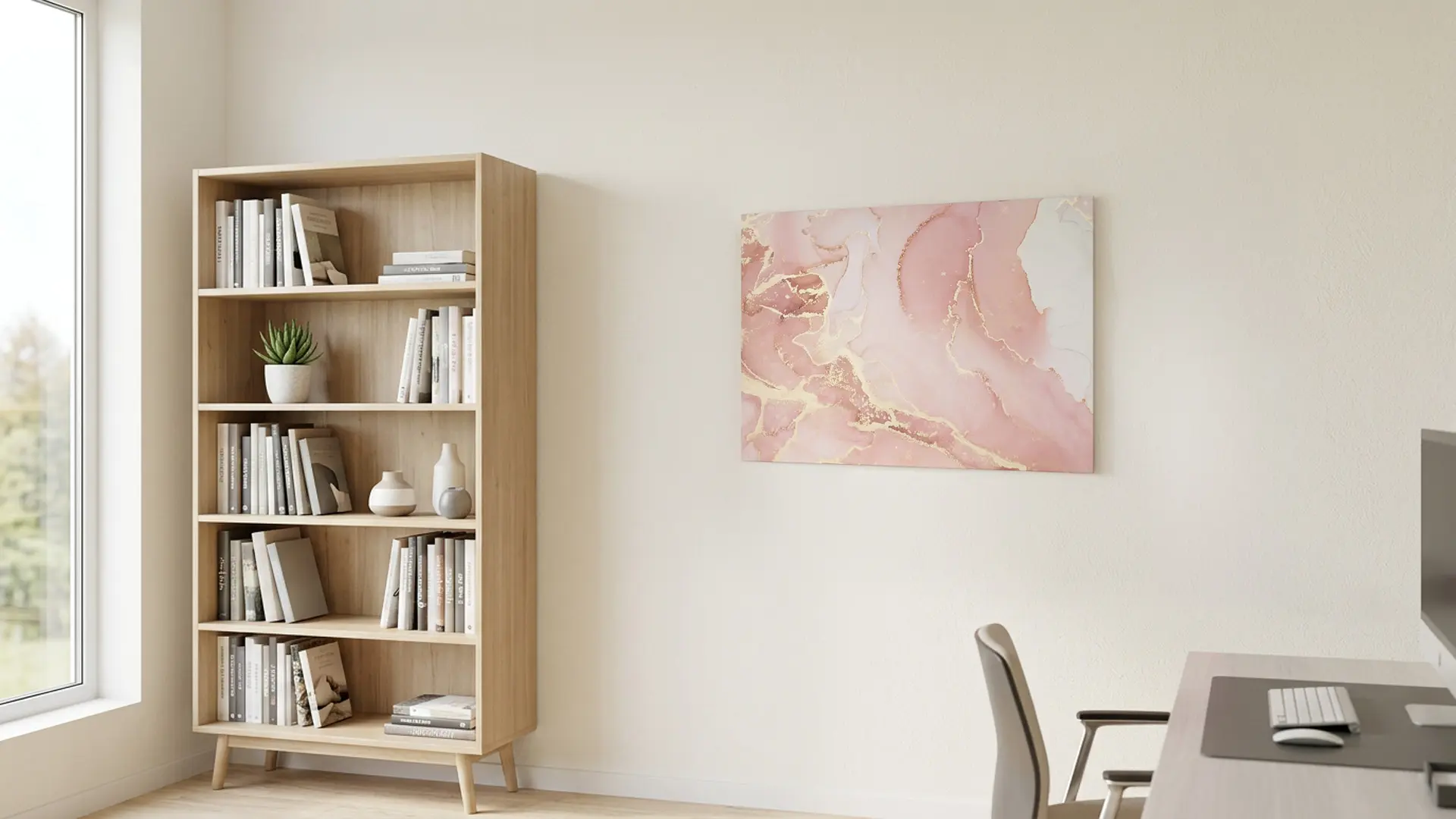 METALboards Magnettafel, Rosa Marmor 90x60 cm + GRATIS Zubehörset – Bild 3