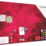 METALboards Magnettafel, Pink, 90 x 60 cm + GRATIS Zubehörset