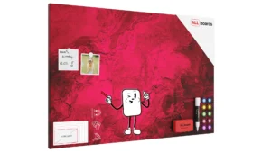 METALboards Magnettafel, Pink, 90 x 60 cm + GRATIS Zubehörset