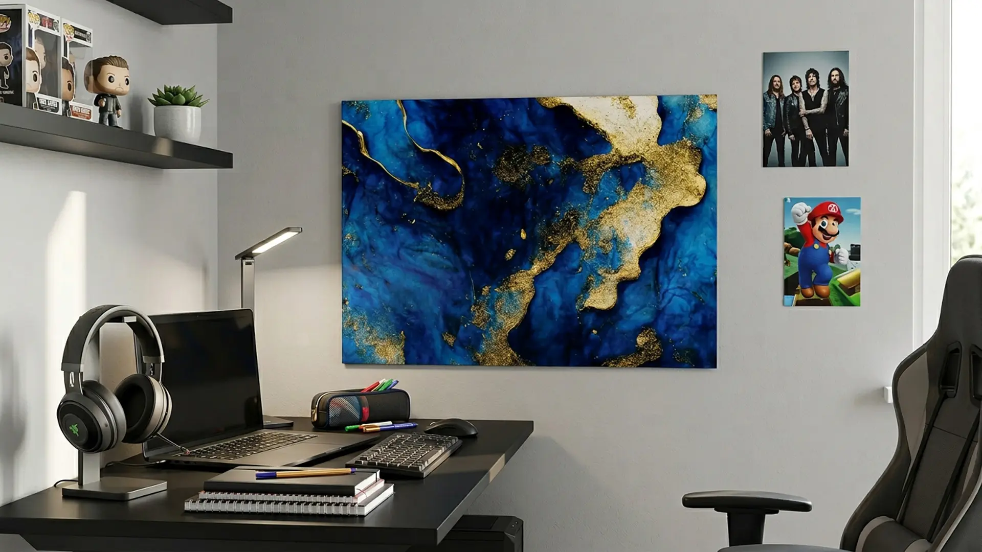 METALboards Magnettafel, blau und gold, 90 x 60 cm + GRATIS Zubehörset – Bild 11