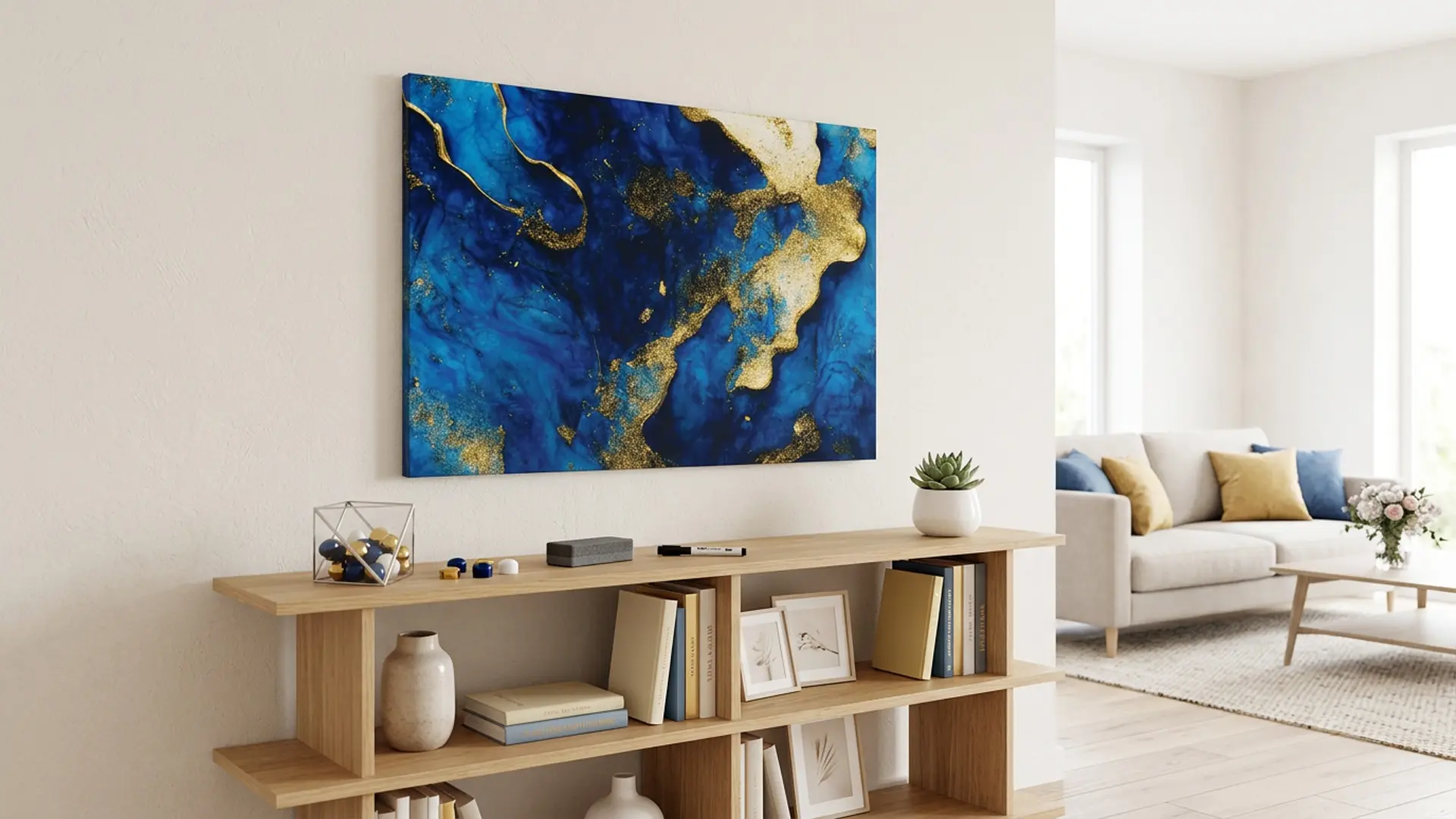 METALboards Magnettafel, blau und gold, 90 x 60 cm + GRATIS Zubehörset – Bild 4