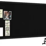 Textil-Pinnwand (Filz) 100x40 cm, schwarz, in einem schwarzen Holzrahmen