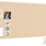 Textil-Pinnwand (Filz) 100x40 cm Camel, in einem Camelholzrahmen