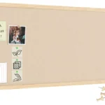 Textil-Pinnwand (Filz) 100x40 cm Camel, mit lackiertem Holzrahmen