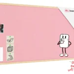 Textil-Pinnwand (Filz) 120x60 cm, rosa, mit lackiertem Holzrahmen