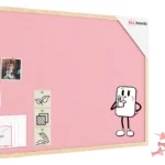 Textil-Pinnwand (Filz) 90x60 cm, rosa, mit lackiertem Holzrahmen