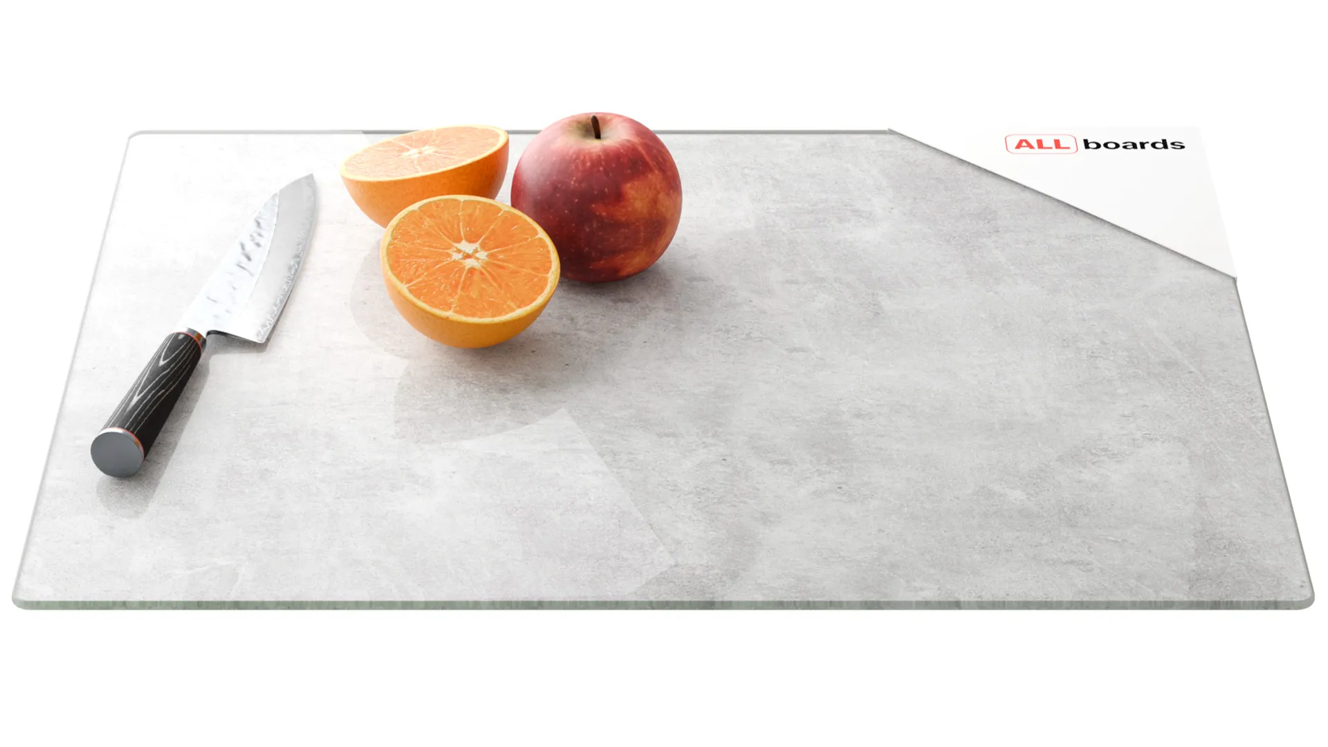 Schneidebrett aus Glas – BETON II 50 x 40 cm