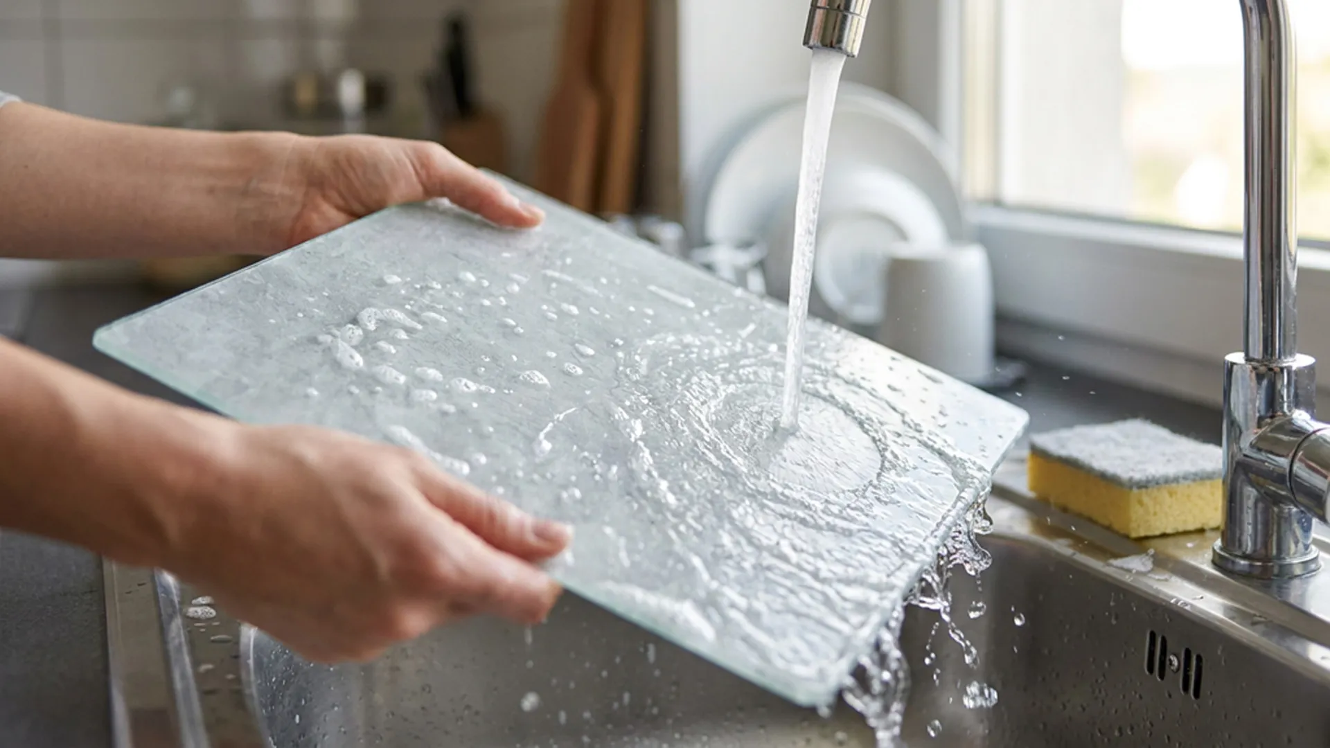 Schneidebrett aus Glas – BETON II 50 x 40 cm – Bild 7