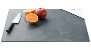 Schneidebrett aus Glas – ANTHRAZITMARMOR, 50 x 40 cm