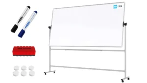 Mobiles Board, Serie: TM Idea/Flex - mit doppelseitiger Whiteboard-Oberfläche, drehbar, 240x120 cm
