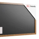 Magnetische Kreidetafel, wasserfest, 120 x 60 cm, Holzrahmen – Dunkelbraun + Zubehör