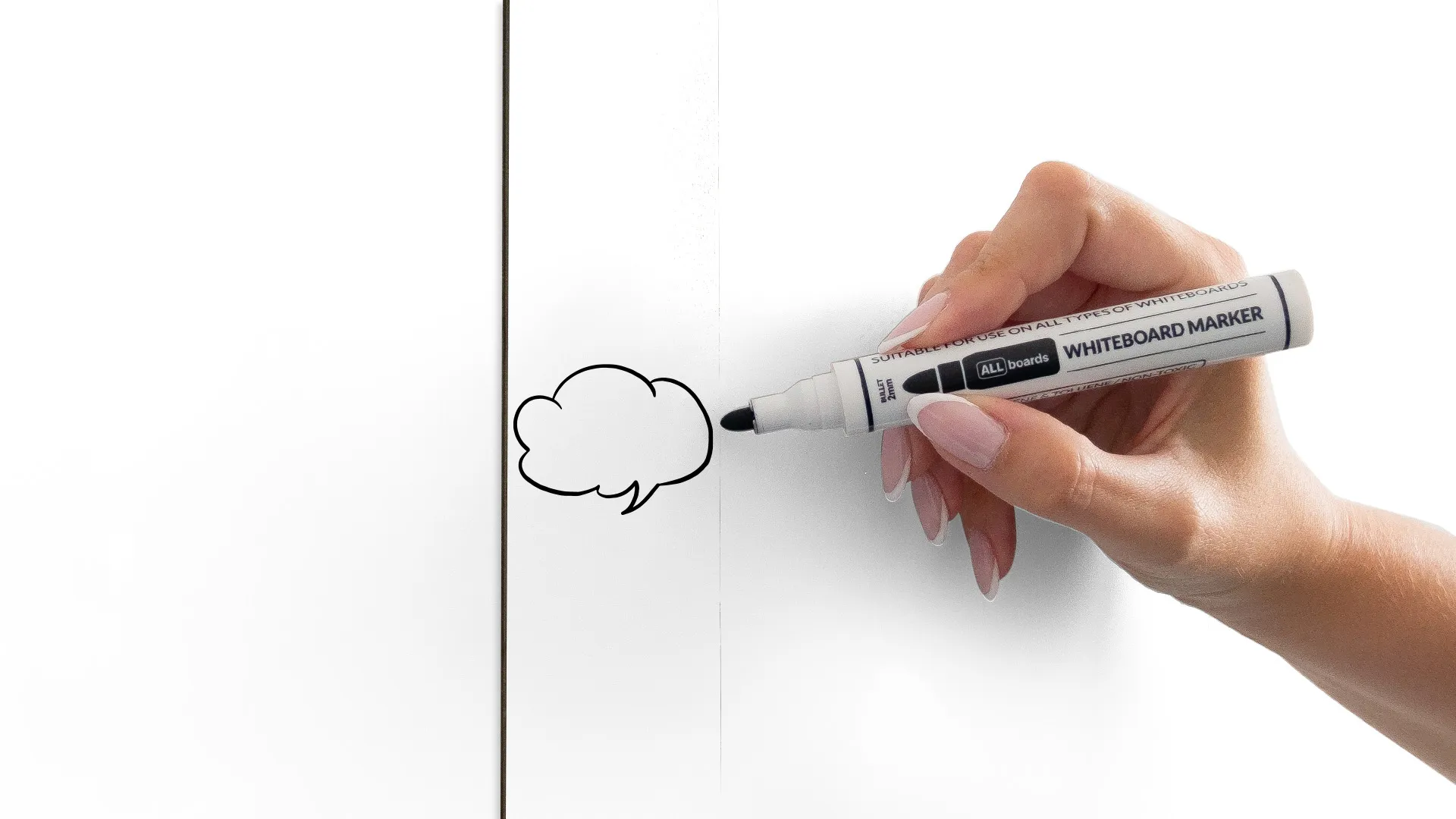 Magnetplatte rahmenloses SLIMboard - Magnetisches trocken abwischbares Whiteboard 100x6 cm – Bild 10